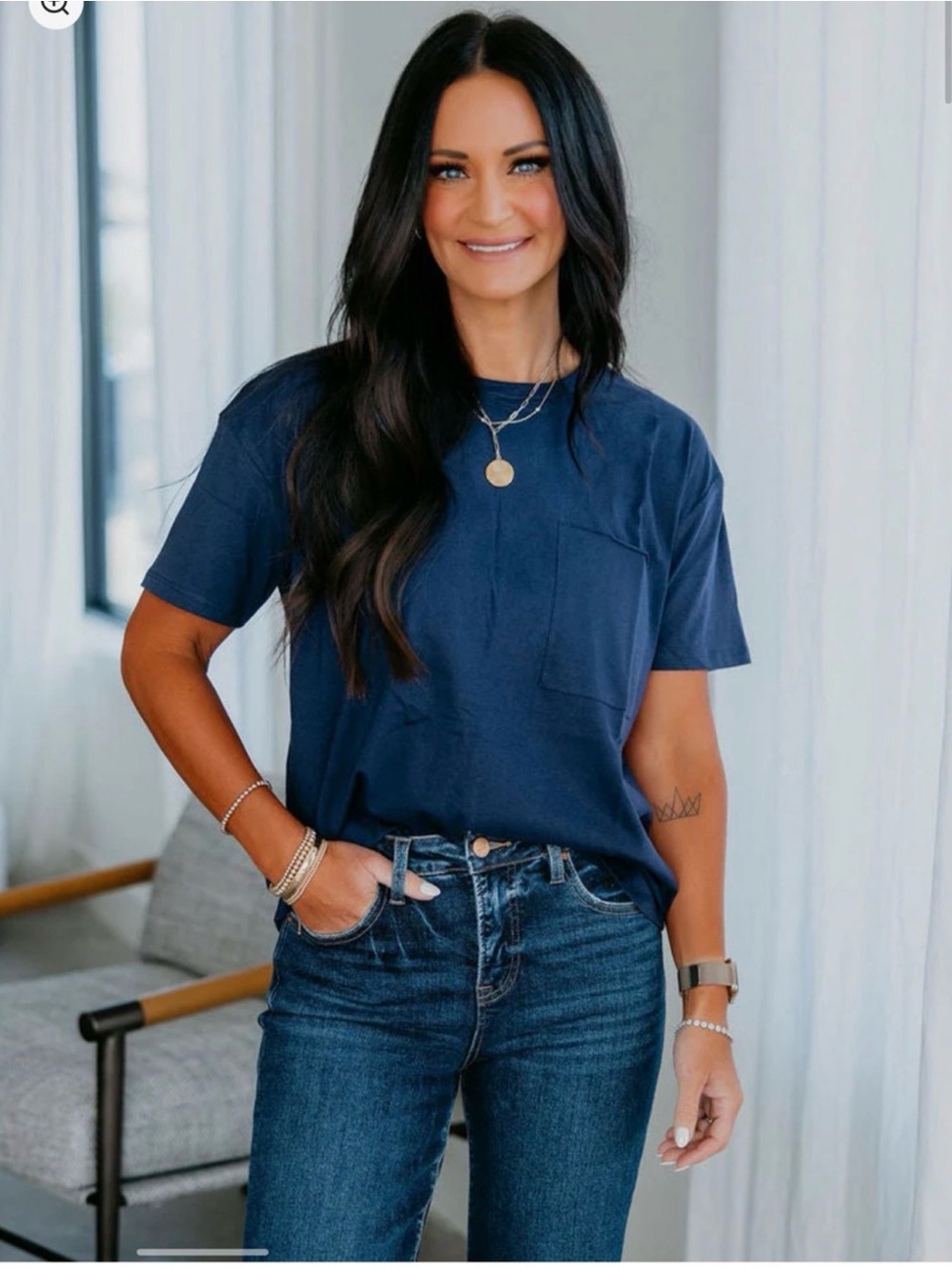 Lauren Pocket Tee by Lily & Lottie